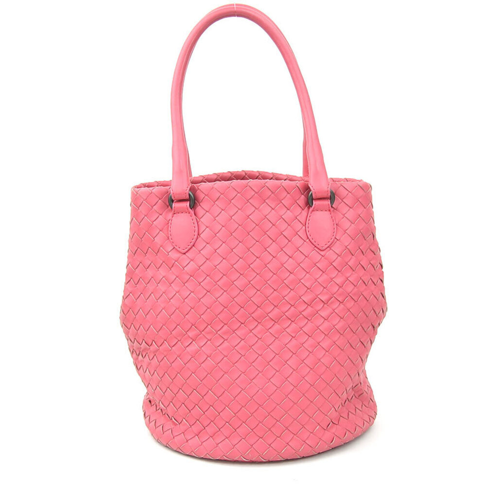 BOTTEGA VENETA Pink Leather Intrecciato Bag